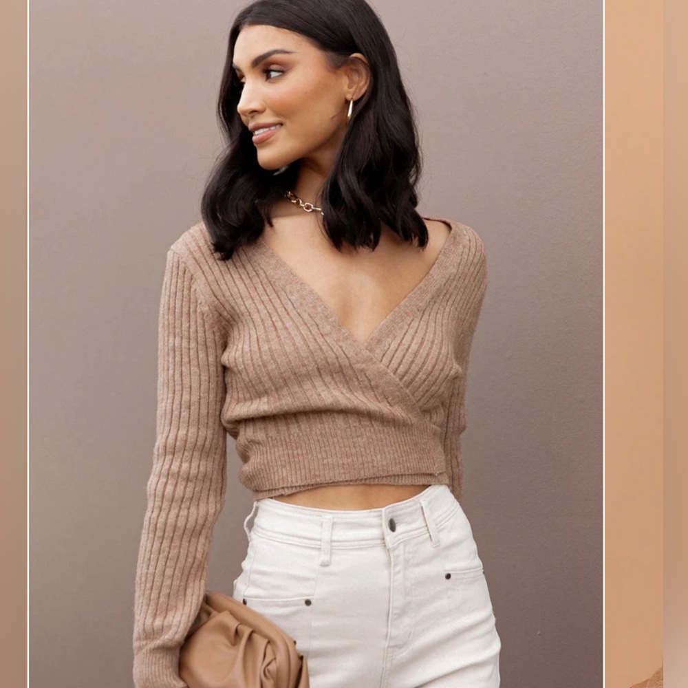 Petal and Pup Brother knit sweater in mocha size s